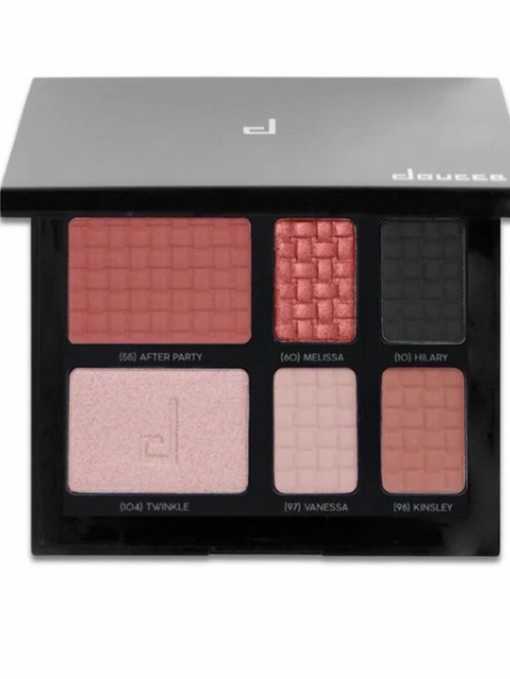 Doucce Six-Pan Eyeshadow Palette - Pink, Coral & Black Accents